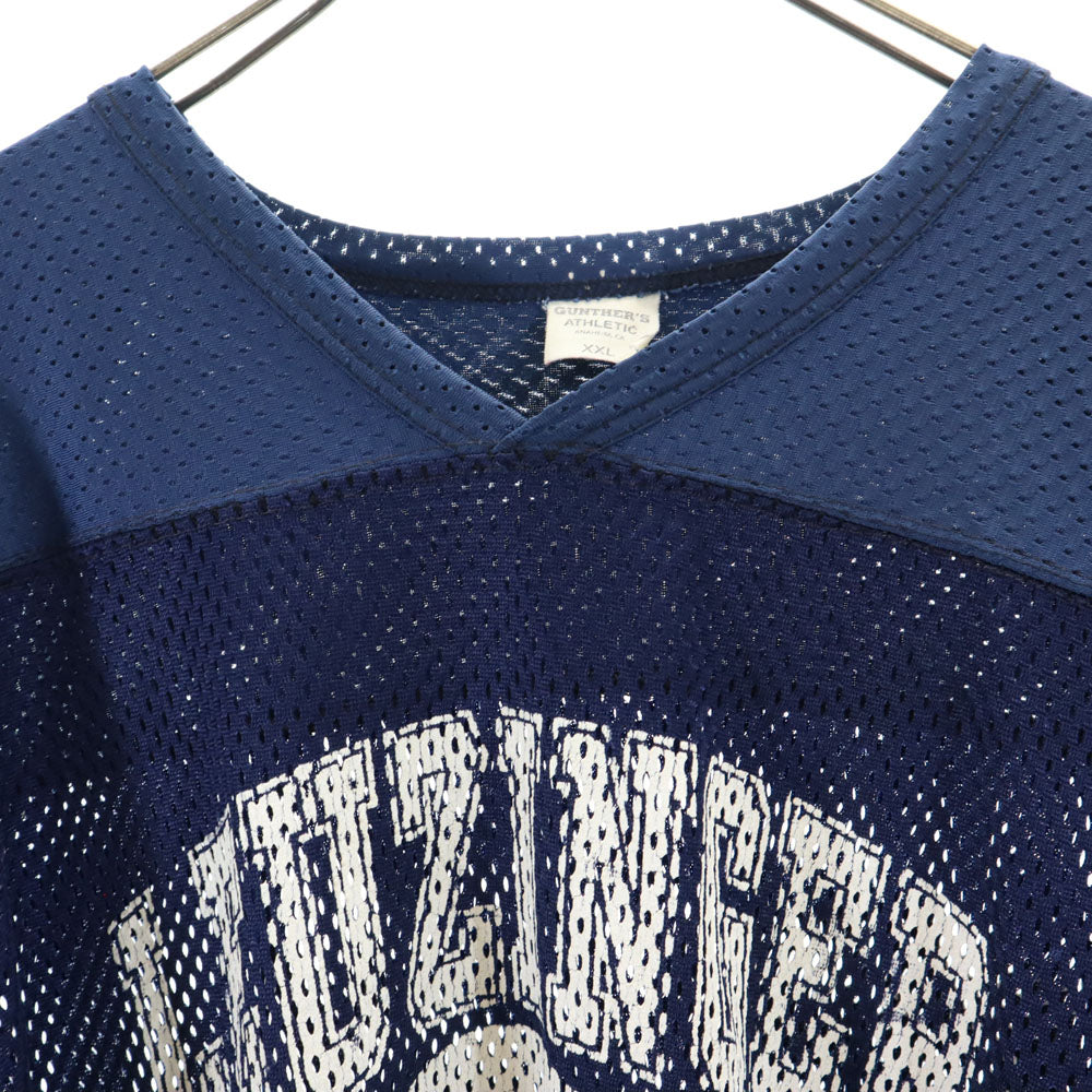 GUNTHER'S 90s オールド 半袖 ゲーム シャツ XXL ネイビー メッシュ ビッグサイズ メンズ