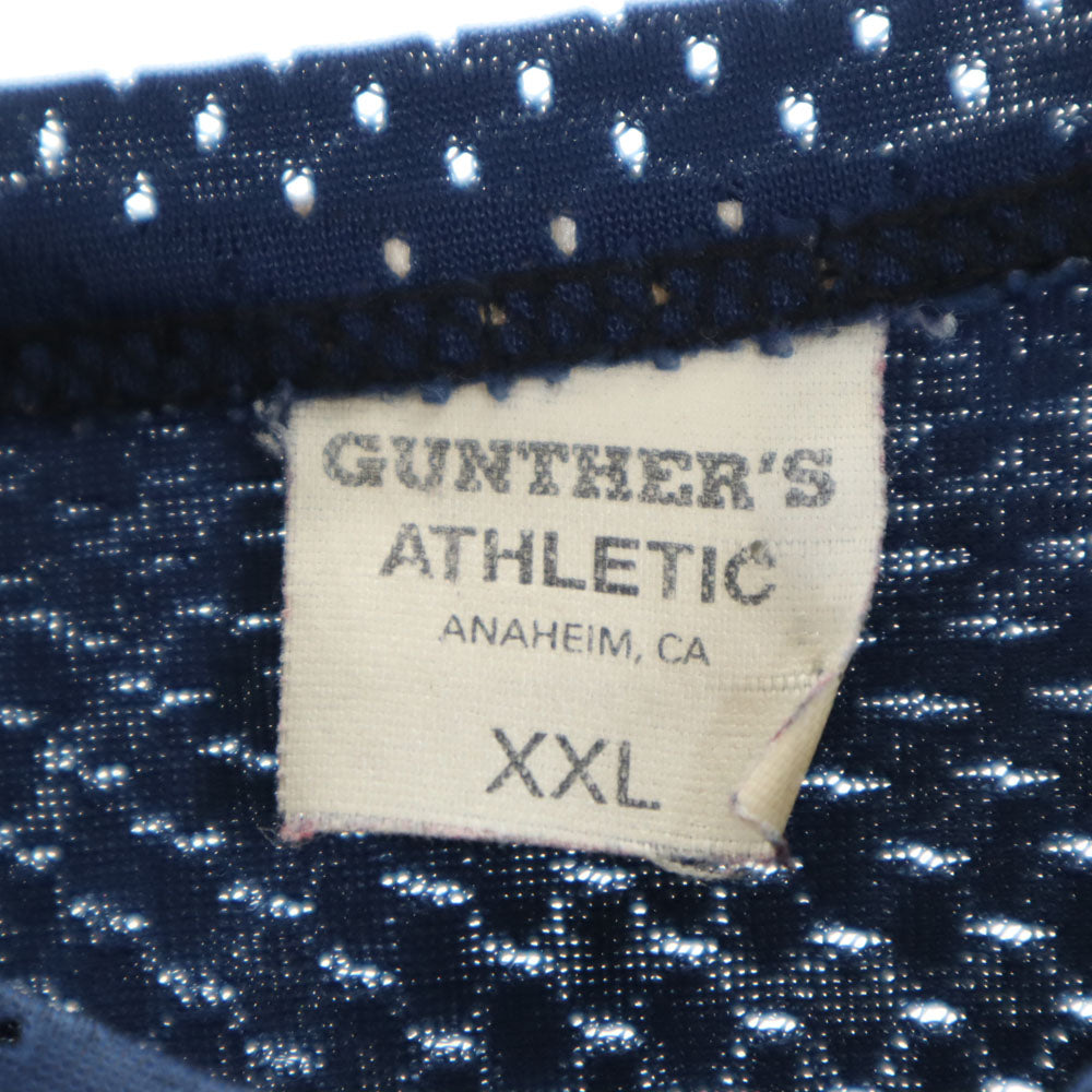 GUNTHER'S 90s オールド 半袖 ゲーム シャツ XXL ネイビー メッシュ ビッグサイズ メンズ