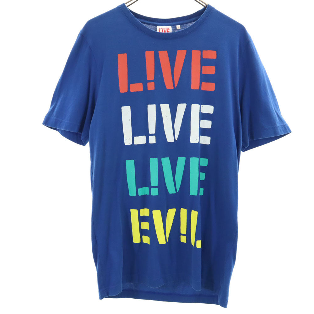 LACOSTE L!VE ラコステライブ 半袖 Tシャツ 2 ブルー メンズ