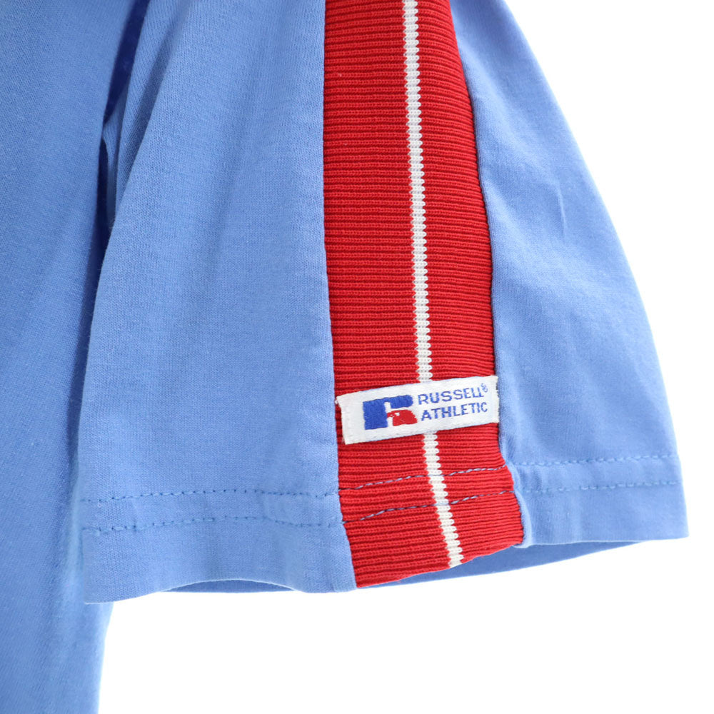 RUSSELL ATHLETIC ラッセルアスレチック 90s USA製 オールド 半袖 Vネック Tシャツ S ブルー系 メンズ