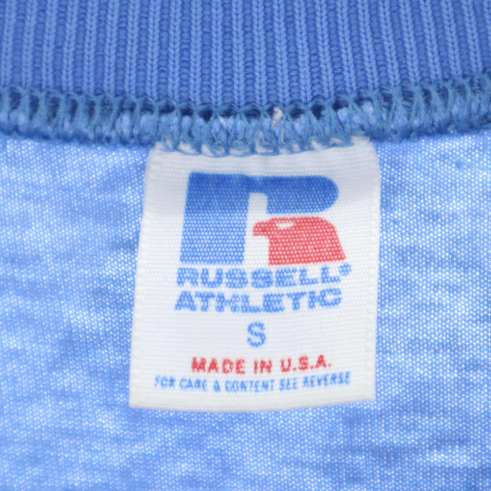 RUSSELL ATHLETIC ラッセルアスレチック 90s USA製 オールド 半袖 Vネック Tシャツ S ブルー系 メンズ