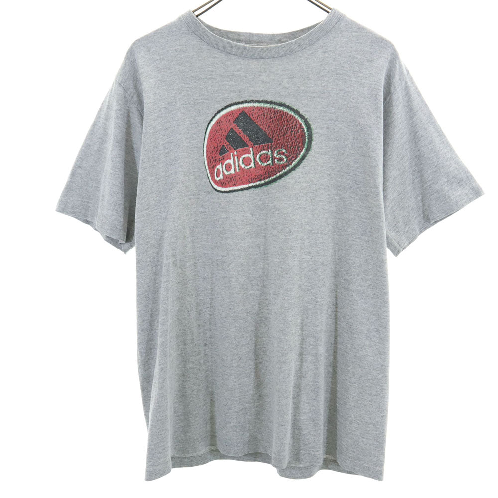 adidas アディダス 90s USA製 オールド 半袖 Tシャツ XL グレー メンズ
