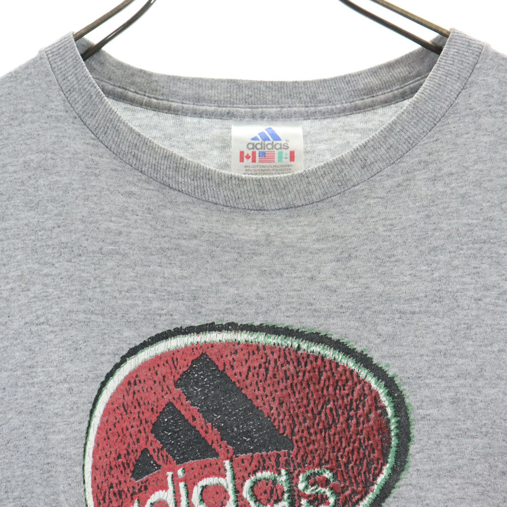 adidas アディダス 90s USA製 オールド 半袖 Tシャツ XL グレー メンズ