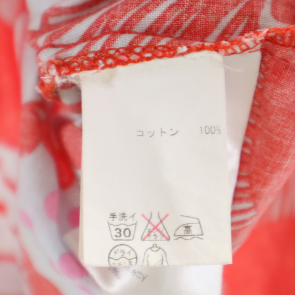 marimekko マリメッコ 総柄 半袖 カットソー 36 レッド系 レディース