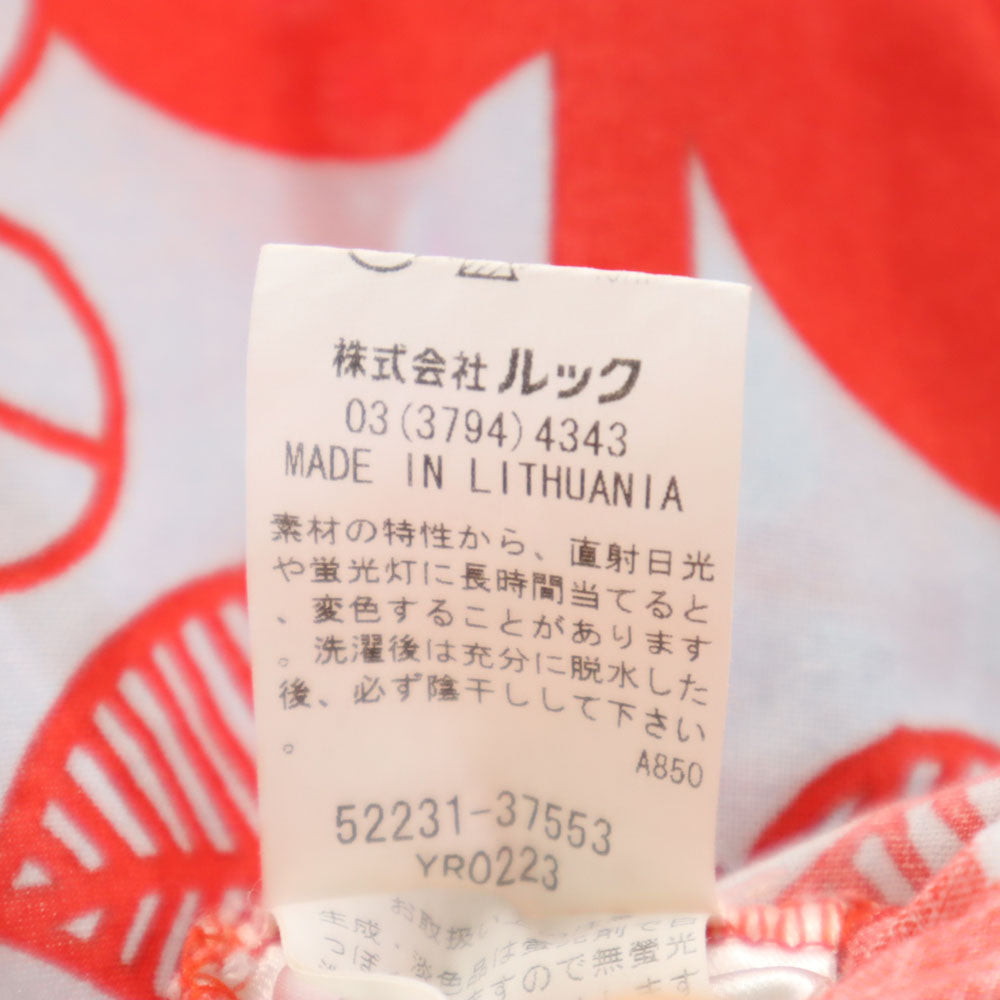 marimekko マリメッコ 総柄 半袖 カットソー 36 レッド系 レディース