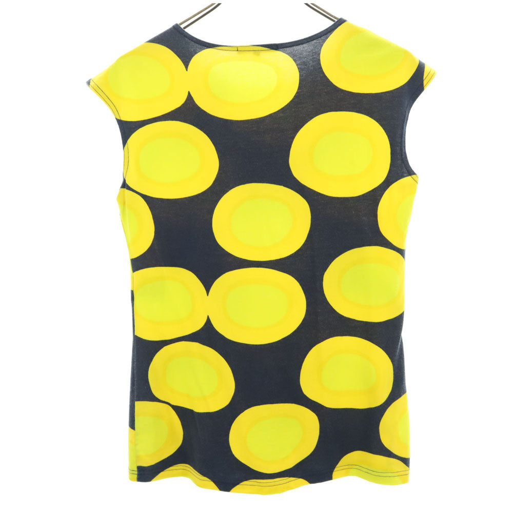 marimekko マリメッコ 総柄 ノースリーブ カットソー S イエロー系 レディース