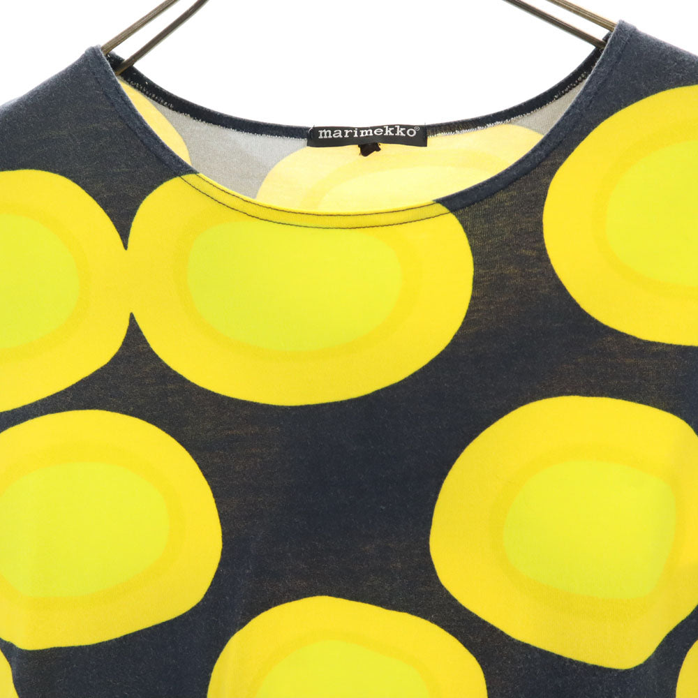 marimekko マリメッコ 総柄 ノースリーブ カットソー S イエロー系 レディース