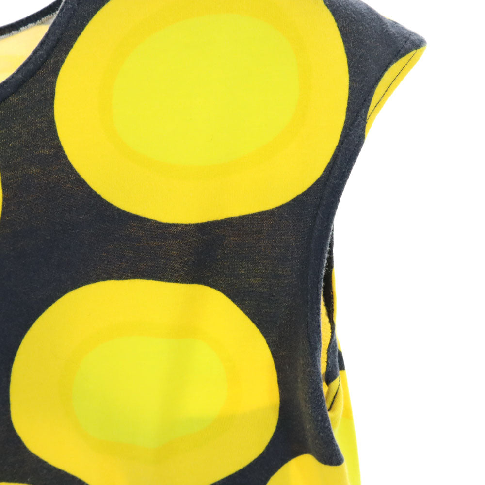 marimekko マリメッコ 総柄 ノースリーブ カットソー S イエロー系 レディース