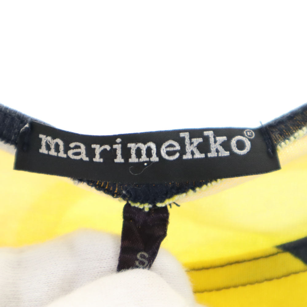 marimekko マリメッコ 総柄 ノースリーブ カットソー S イエロー系 レディース