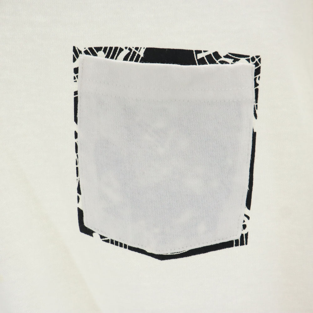 ナンバーナイン 半袖 Vネック Tシャツ M ホワイト系 NUMBER(N)INE ポケT メンズ