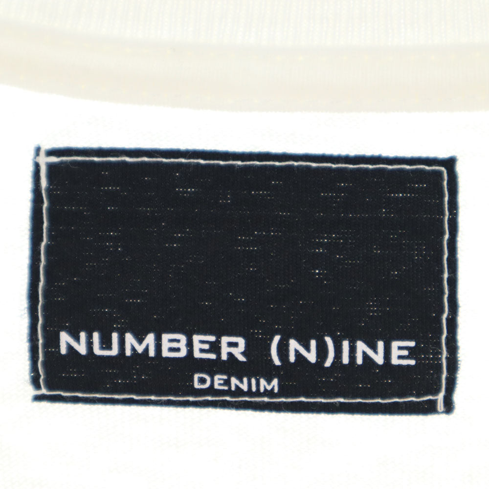 ナンバーナイン 半袖 Vネック Tシャツ M ホワイト系 NUMBER(N)INE ポケT メンズ