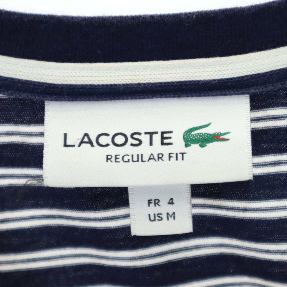 LACOSTE ラコステ ボーダー柄 半袖 Tシャツ 4 ネイビー 他 REGULAR FIT メンズ