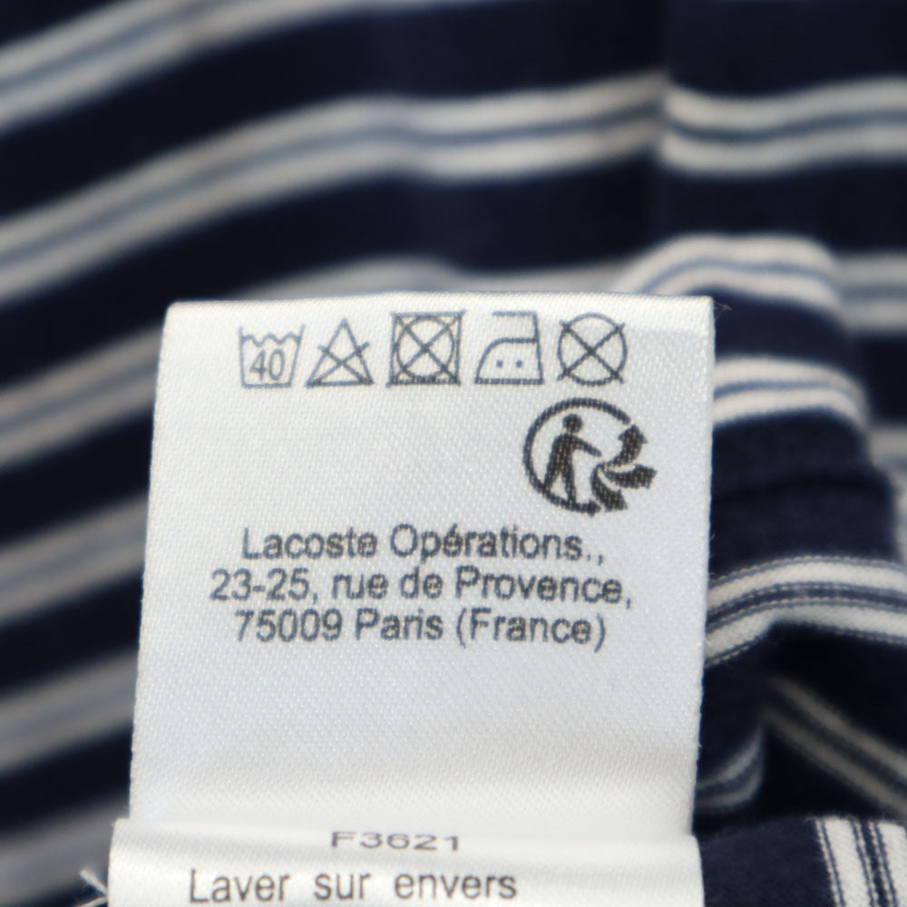 LACOSTE ラコステ ボーダー柄 半袖 Tシャツ 4 ネイビー 他 REGULAR FIT メンズ