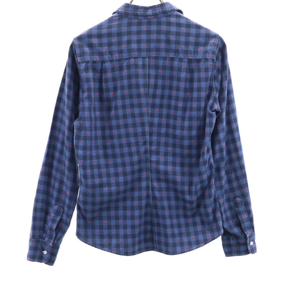 フランクアンドアイリーン USA製 長袖 チェックシャツ S ネイビー Frank&Eileen レディース