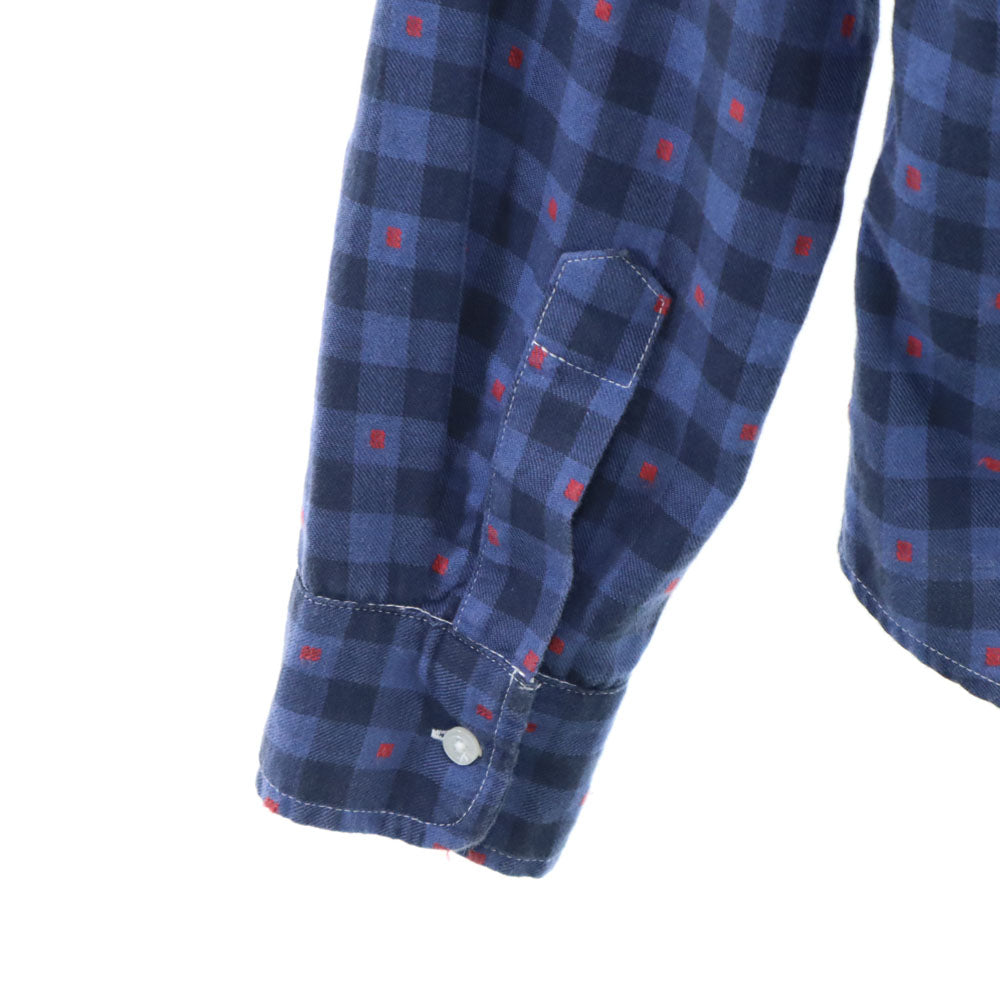 フランクアンドアイリーン USA製 長袖 チェックシャツ S ネイビー Frank&Eileen レディース