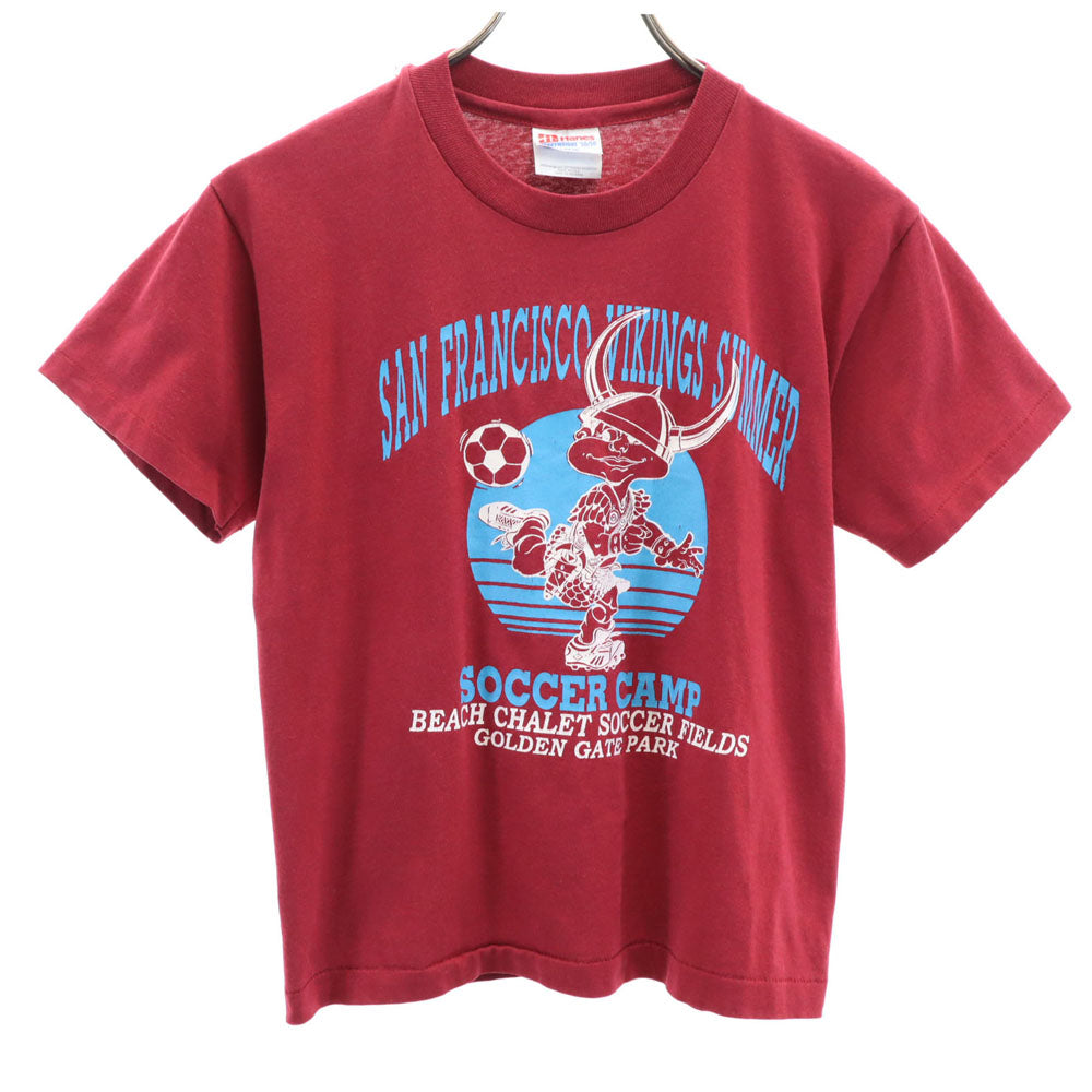 Hanes ヘインズ 90s USA製 オールド 半袖 Tシャツ L(14-16) レッド系 キッズ