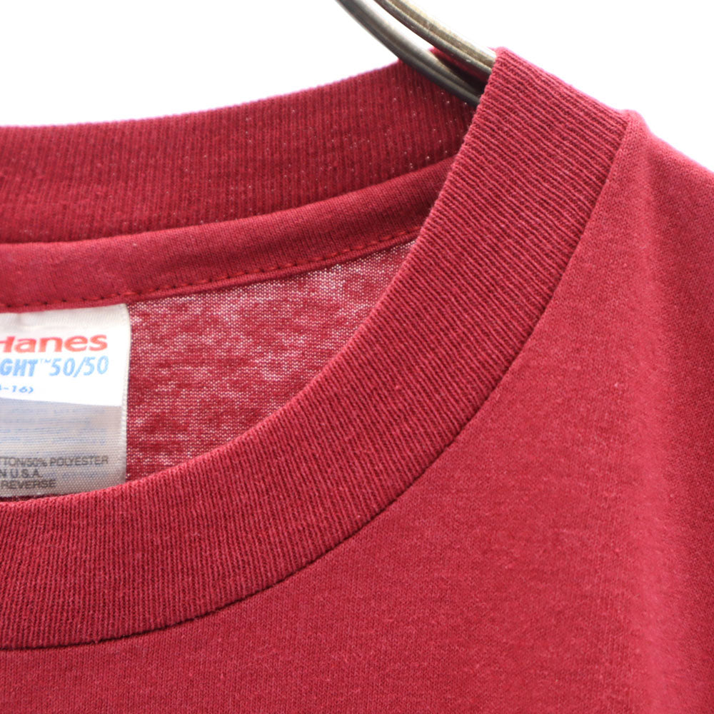 Hanes ヘインズ 90s USA製 オールド 半袖 Tシャツ L(14-16) レッド系 キッズ