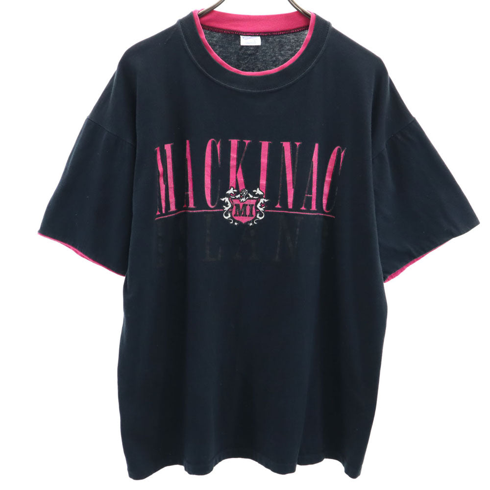 Velva Sheen ベルバシーン 90s USA製 オールド 半袖 Tシャツ L ブラック系 メンズ