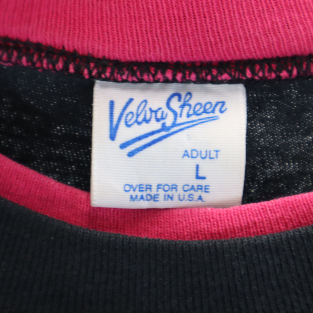 Velva Sheen ベルバシーン 90s USA製 オールド 半袖 Tシャツ L ブラック系 メンズ