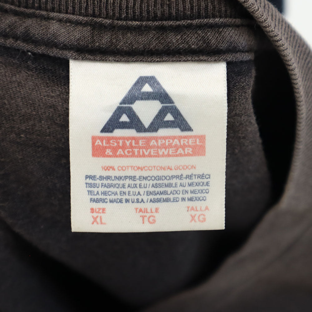 ALSTYLE APPAREL&ACTIVEWEAR アルスタイルアパレルアンドアクティブウェアー プリント 半袖 Tシャツ XL ブラック メンズ