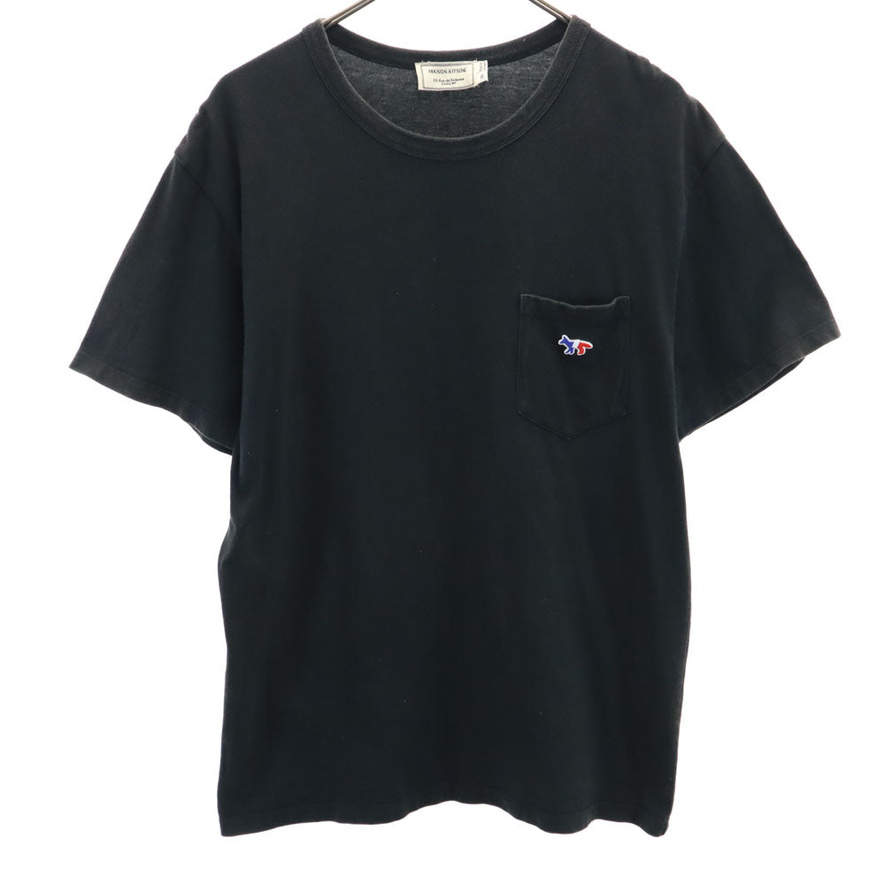 MAISON KITSUNE メゾンキツネ 半袖 Tシャツ M ブラック系 ポケT メンズ