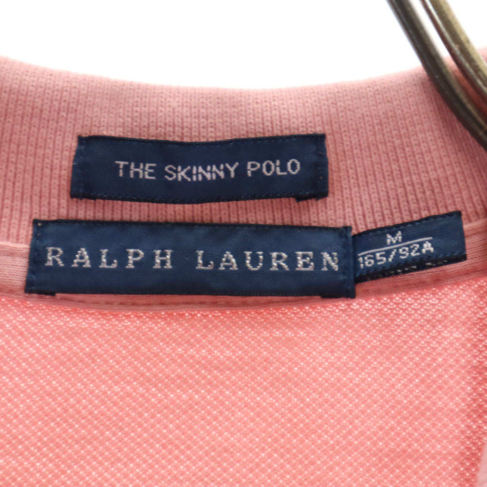 ラルフローレン 半袖 ポロシャツ M ピンク RALPH LAUREN 鹿の子地 レディース
