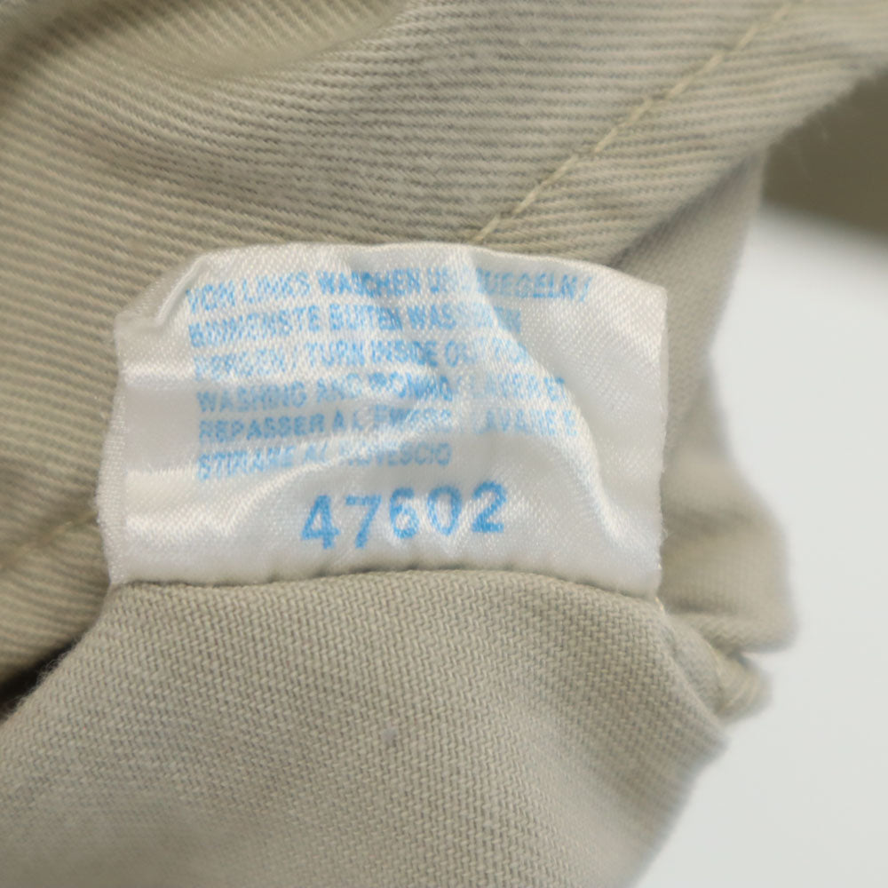 OLD オールド 80s 90s 長袖 コットンシャツ ベージュ 刺繍 メンズ