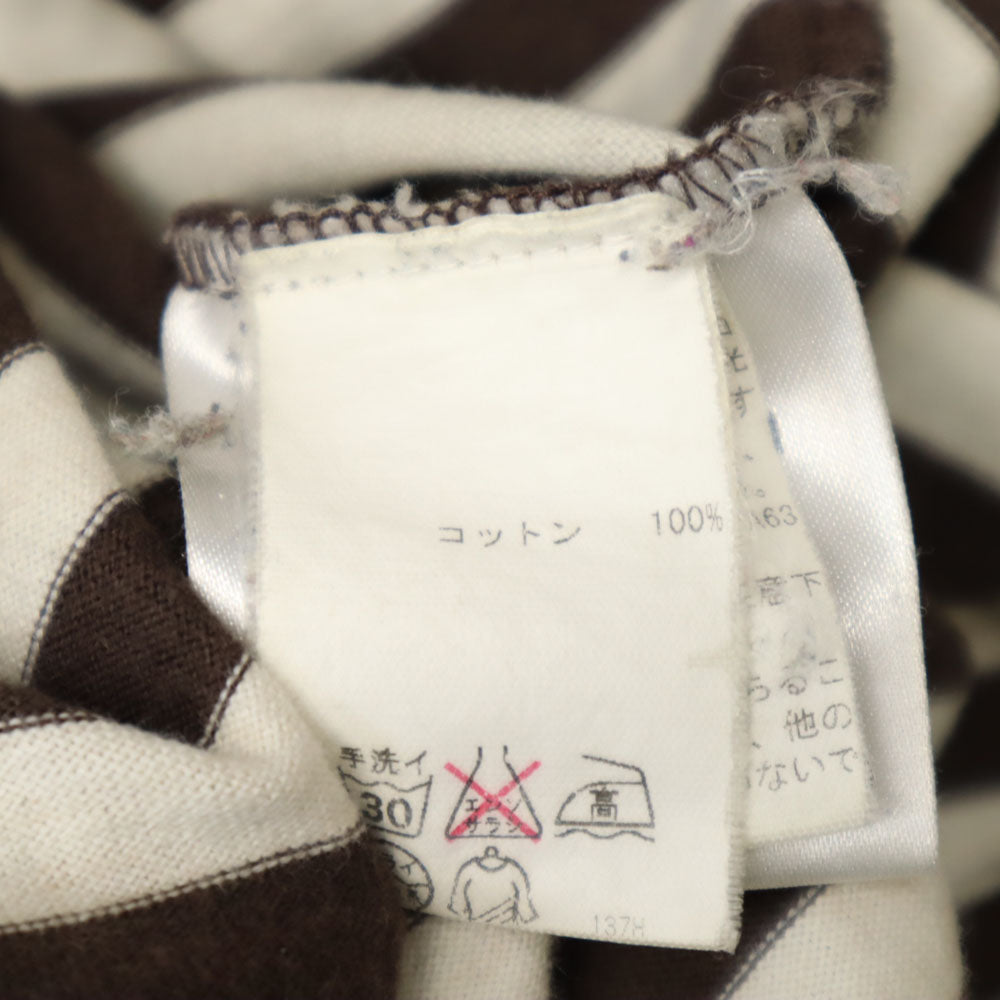 marimekko マリメッコ ボーダー柄 長袖 ワンピース 160 ブラウン系 キッズ