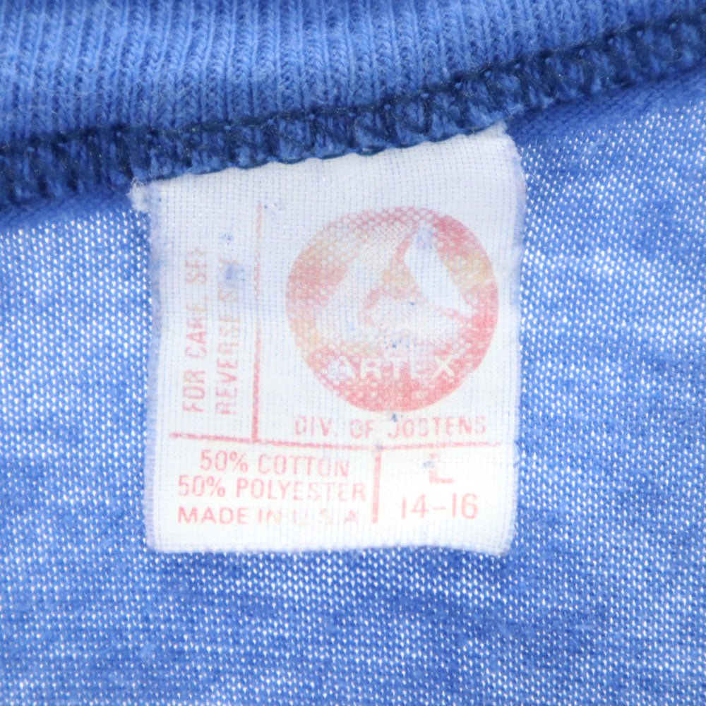 ARTEX アーテックス 80s USA製 ヴィンテージ 半袖 Tシャツ L(14-16) ブルー系 スヌーピー キッズ