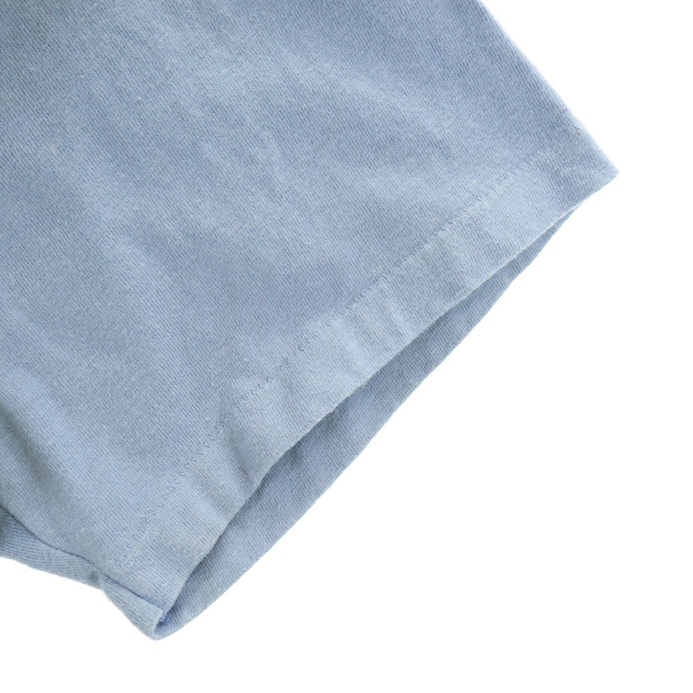 Hanes ヘインズ 90s USA製 オールド プリント 半袖 Tシャツ XL ブルー系 メンズ
