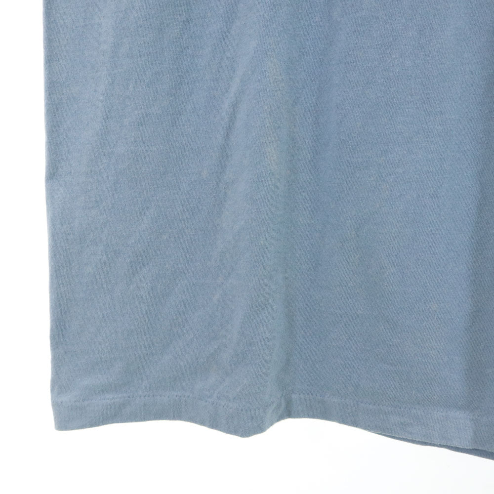 Hanes ヘインズ 90s USA製 オールド プリント 半袖 Tシャツ XL ブルー系 メンズ