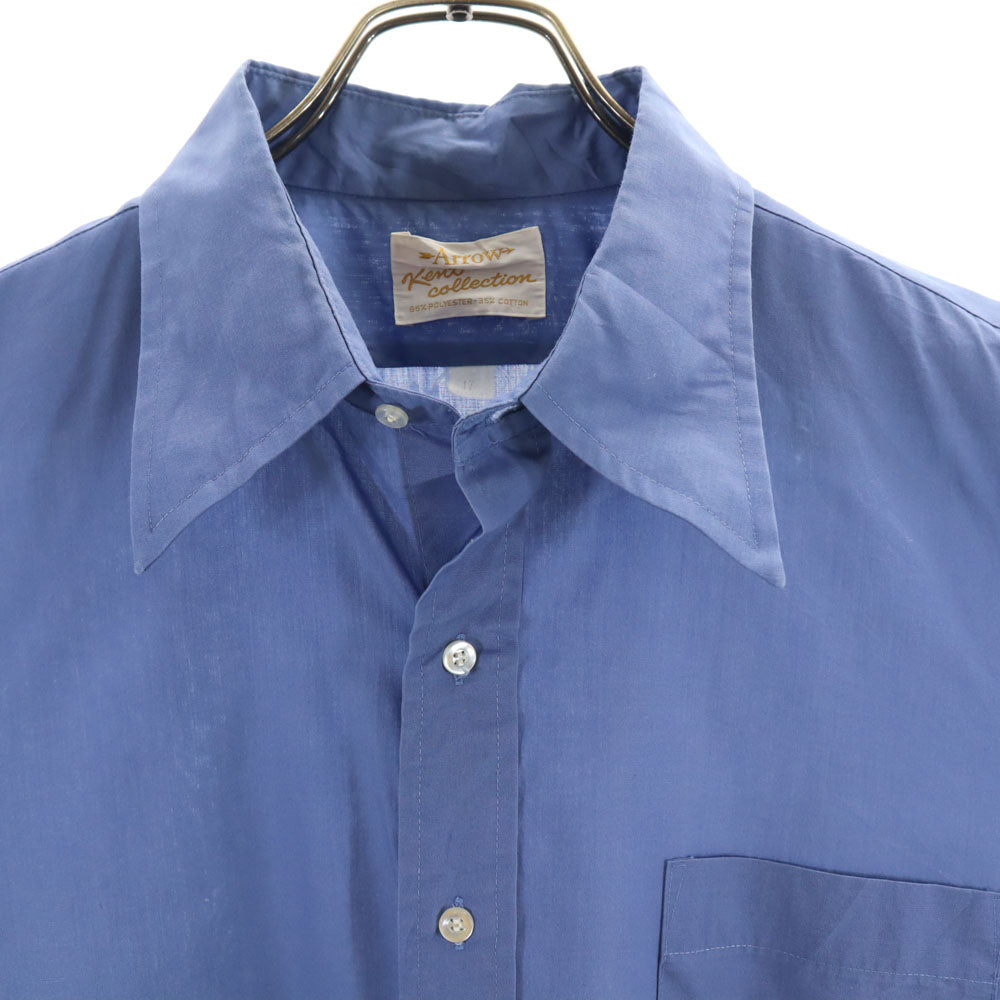 ARROW アロー 70s ヴィンテージ 半袖 シャツ 17 ブルー系 メンズ