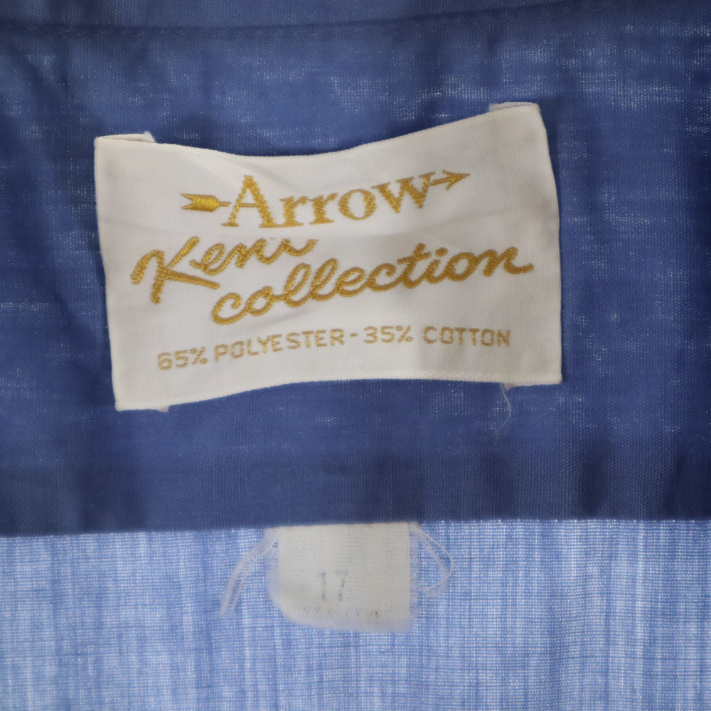ARROW アロー 70s ヴィンテージ 半袖 シャツ 17 ブルー系 メンズ