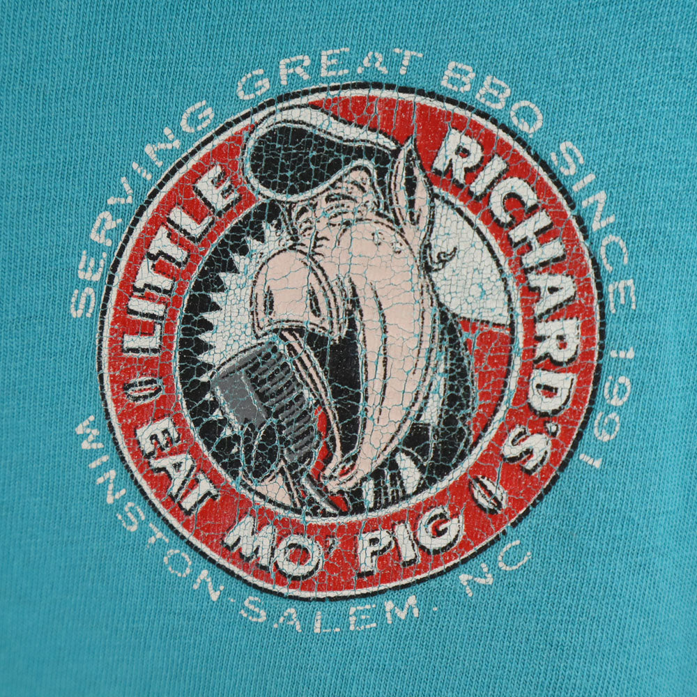 Hanes ヘインズ 90s USA製 オールド 半袖 Tシャツ XL ブルー系 メンズ