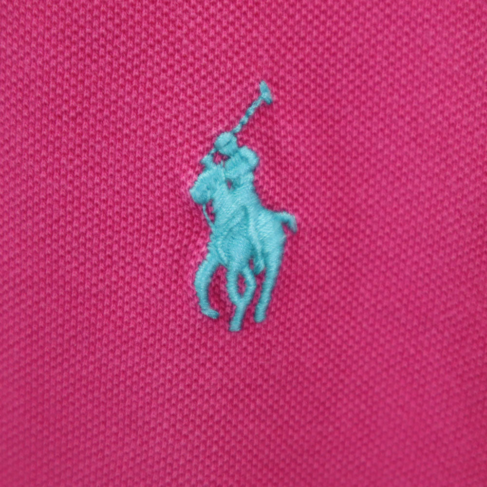 ポロバイラルフローレン 半袖 ポロシャツ M ピンク系 Polo by Ralph Lauren 鹿の子 メンズ