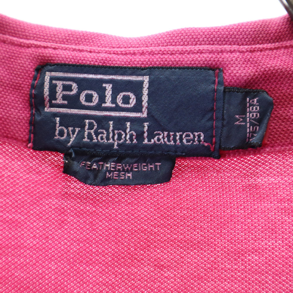 ポロバイラルフローレン 半袖 ポロシャツ M ピンク系 Polo by Ralph Lauren 鹿の子 メンズ
