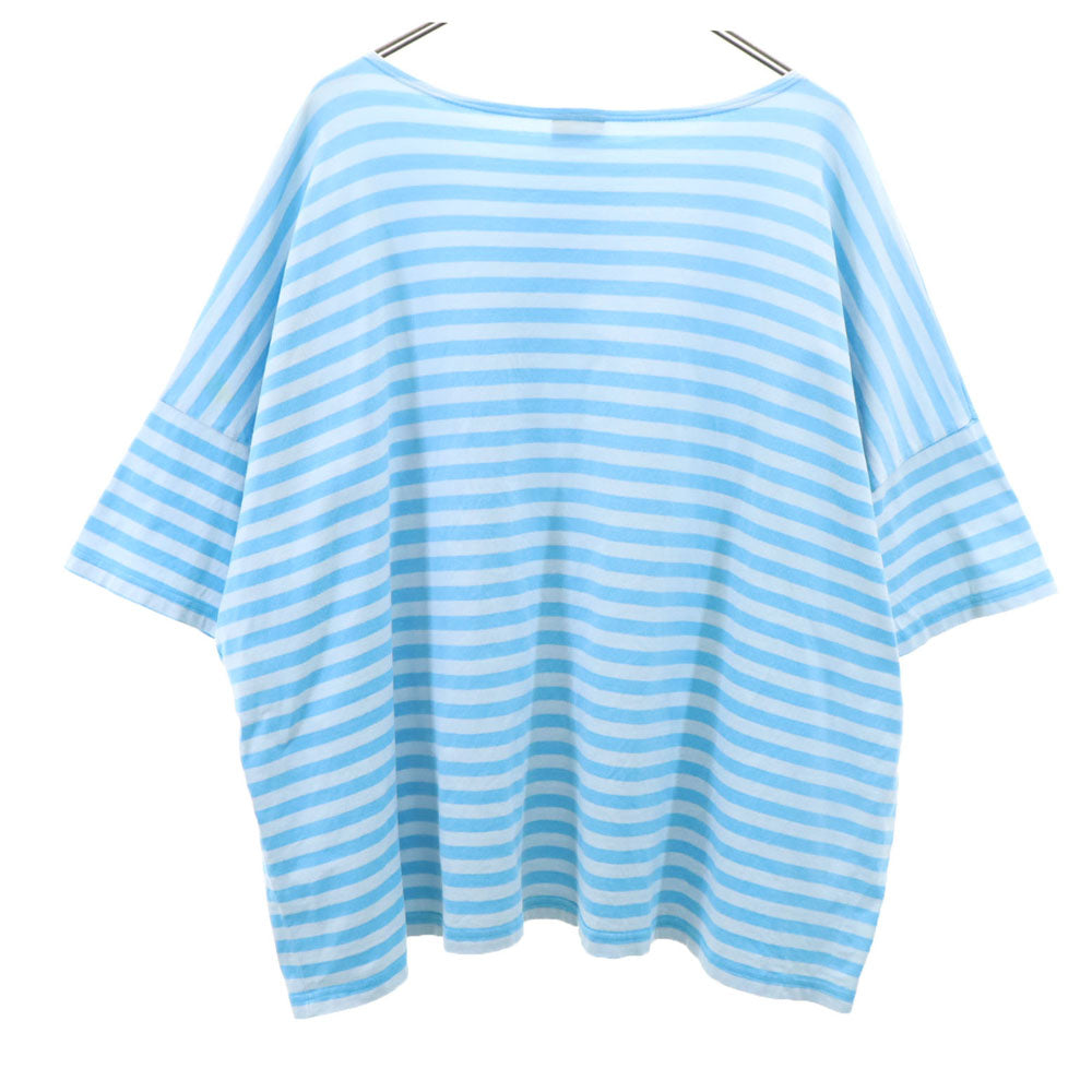 marimekko マリメッコ ボーダー 半袖 カットソー S ブルー系 レディース