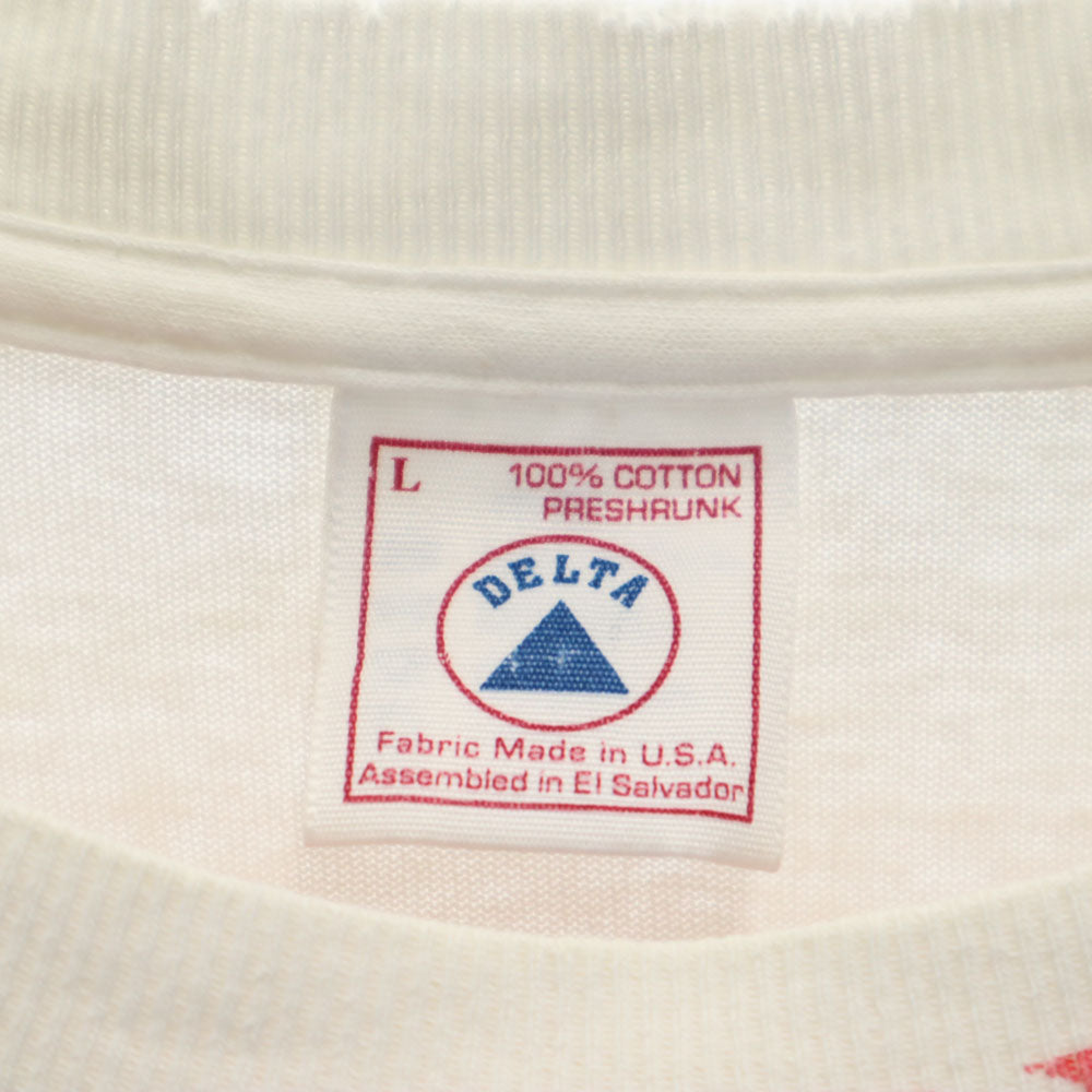 DELTA デルタ 90s USA製 オールド 星条旗 星条旗 半袖 Tシャツ L ホワイト メンズ
