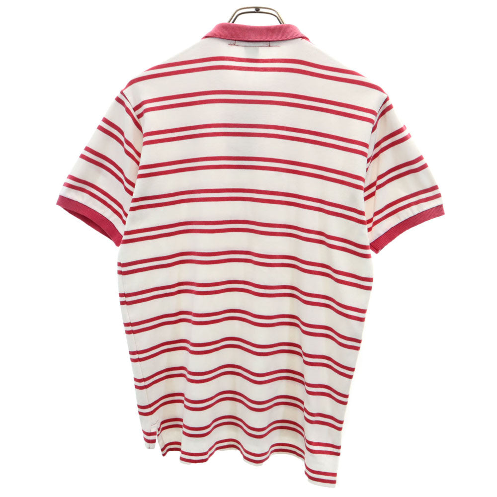 ポロバイラルフローレン 80s USA製 緑タグ ボーイズ ヴィンテージ ボーダー柄 半袖 ポロシャツ XL ホワイト Polo by Ralph Lauren メンズ