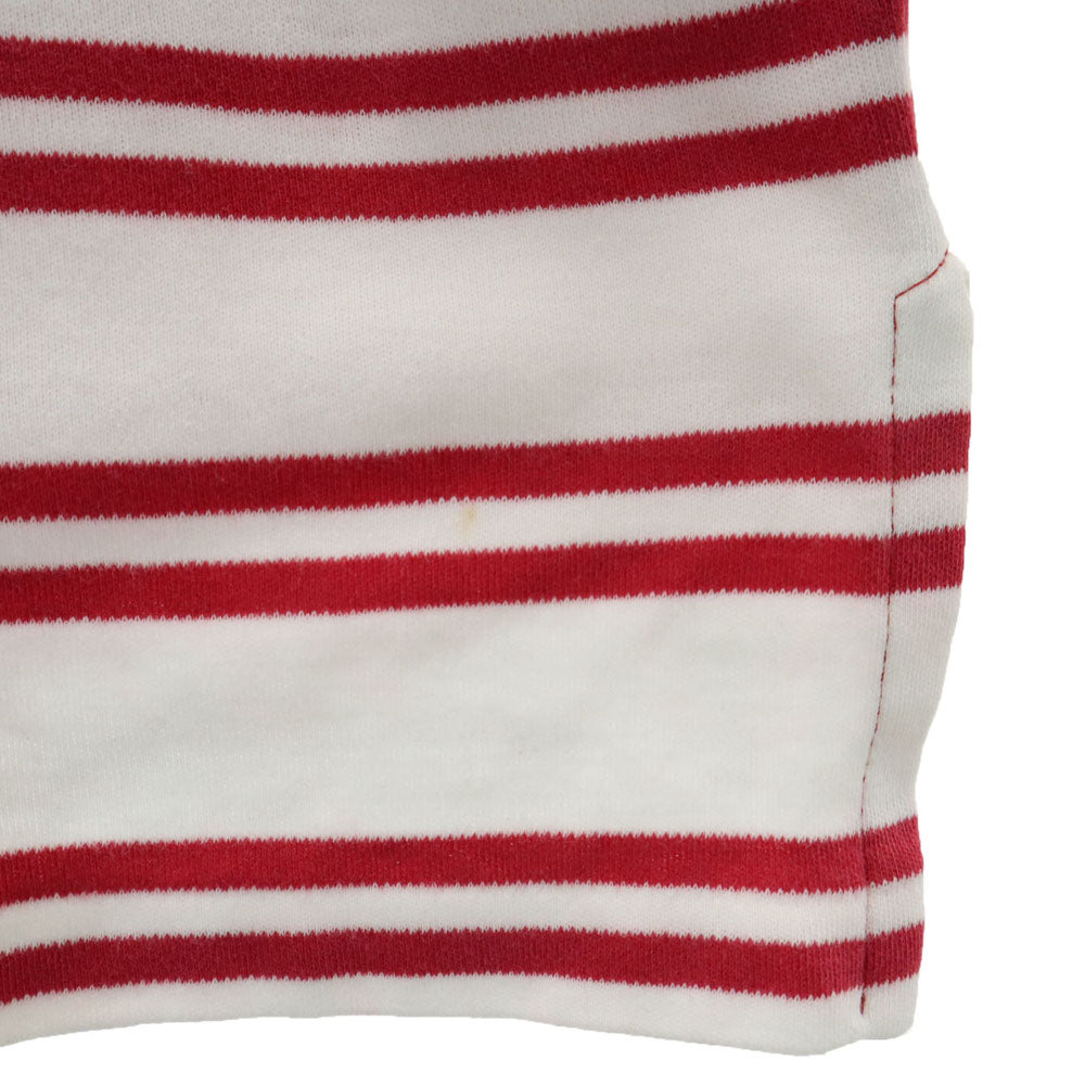 ポロバイラルフローレン 80s USA製 緑タグ ボーイズ ヴィンテージ ボーダー柄 半袖 ポロシャツ XL ホワイト Polo by Ralph Lauren メンズ