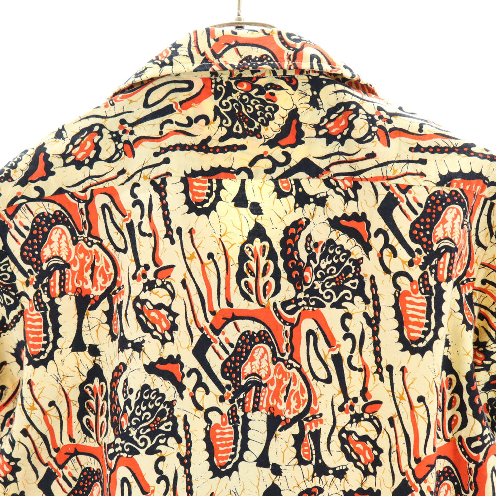 PAISAL 70s ヴィンテージ 開襟 半袖 オープンカラーシャツ S イエローベージュ系 メンズ