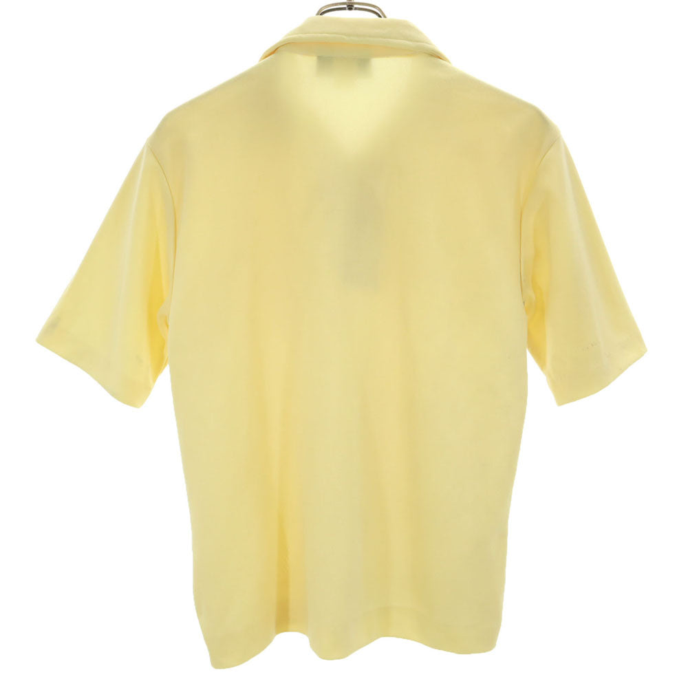 シアーズ 70s ヴィンテージ ニットポロ 半袖 メッシュ ポロシャツ M イエロー Sears Sports Wear メンズ