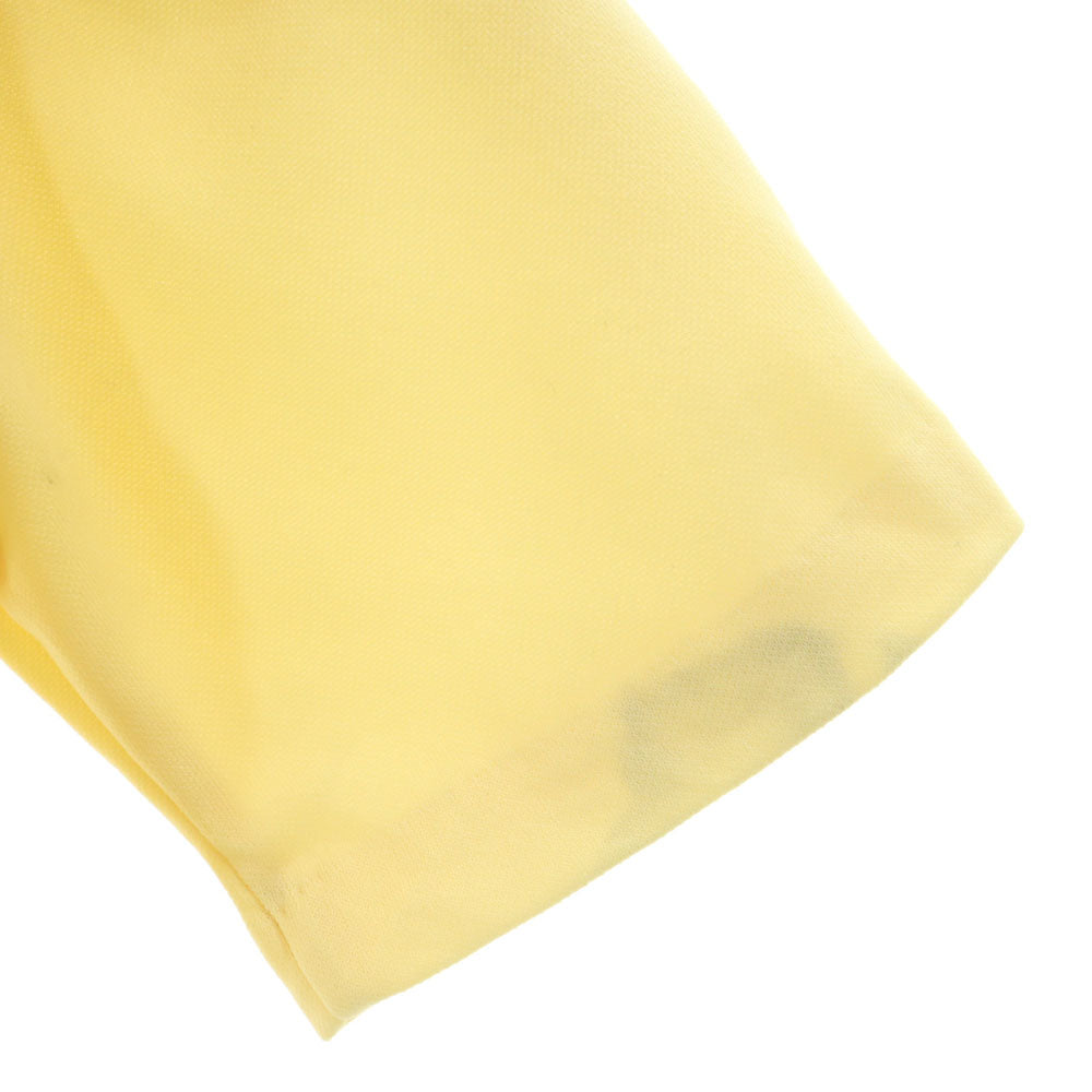 シアーズ 70s ヴィンテージ ニットポロ 半袖 メッシュ ポロシャツ M イエロー Sears Sports Wear メンズ