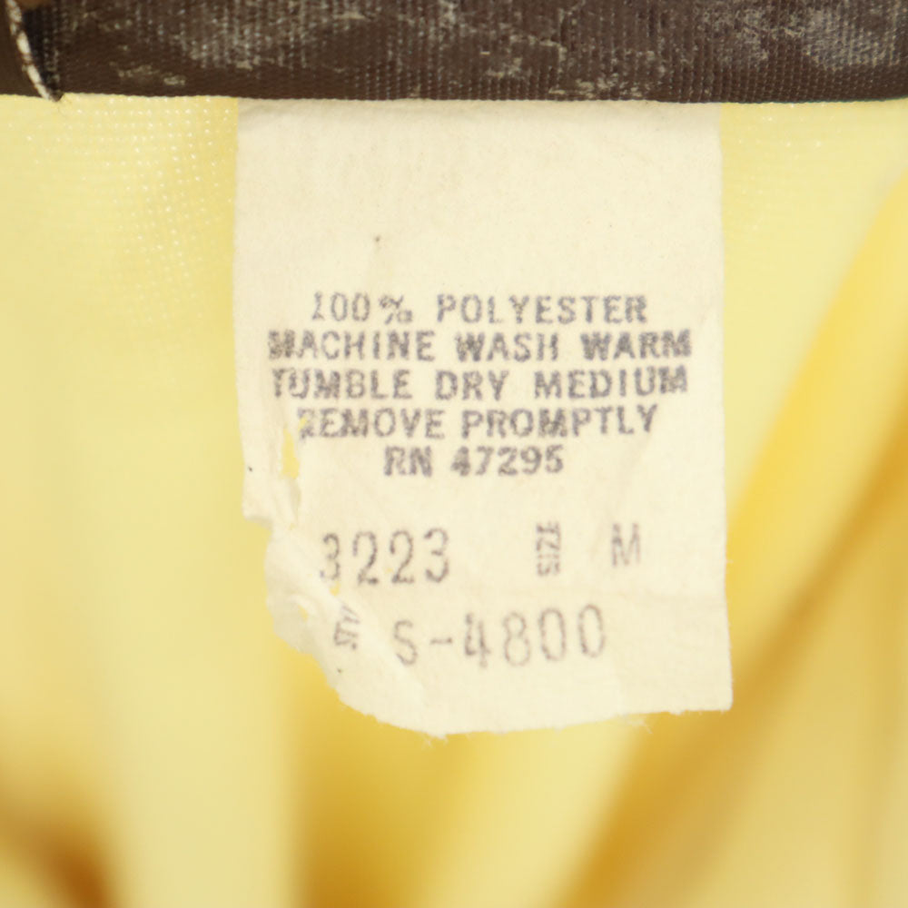 シアーズ 70s ヴィンテージ ニットポロ 半袖 メッシュ ポロシャツ M イエロー Sears Sports Wear メンズ