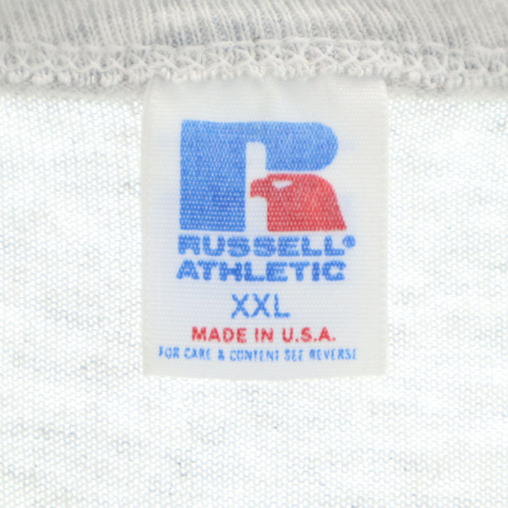 RUSSELL ATHLETIC ラッセルアスレチック 90s オールド プリント 半袖 Tシャツ XXL グレー系 ビッグサイズ メンズ