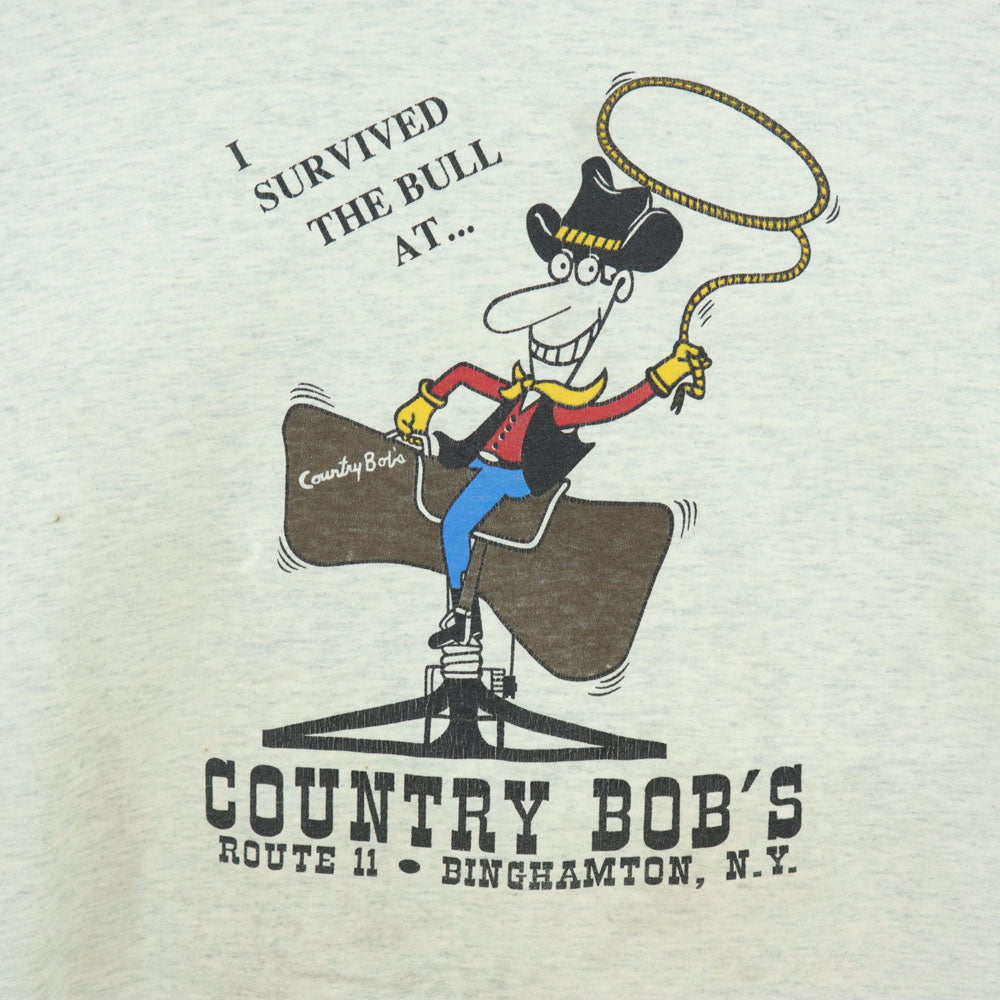 OLD オールド 90s プリント 半袖 Tシャツ グレー系 メンズ