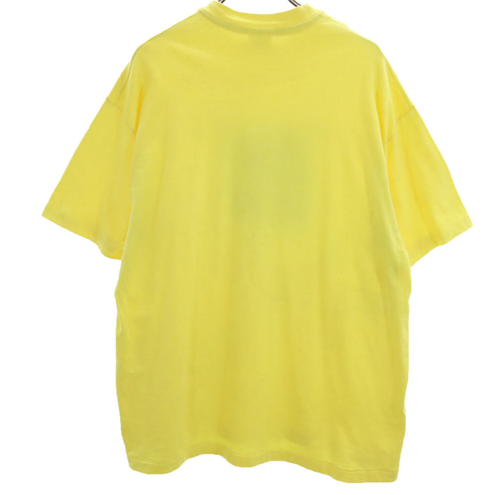 Hanes ヘインズ 90s USA製 オールド プリント 半袖 Tシャツ XL イエロー系 メンズ