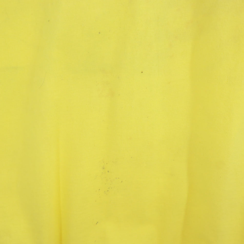 Hanes ヘインズ 90s USA製 オールド プリント 半袖 Tシャツ XL イエロー系 メンズ