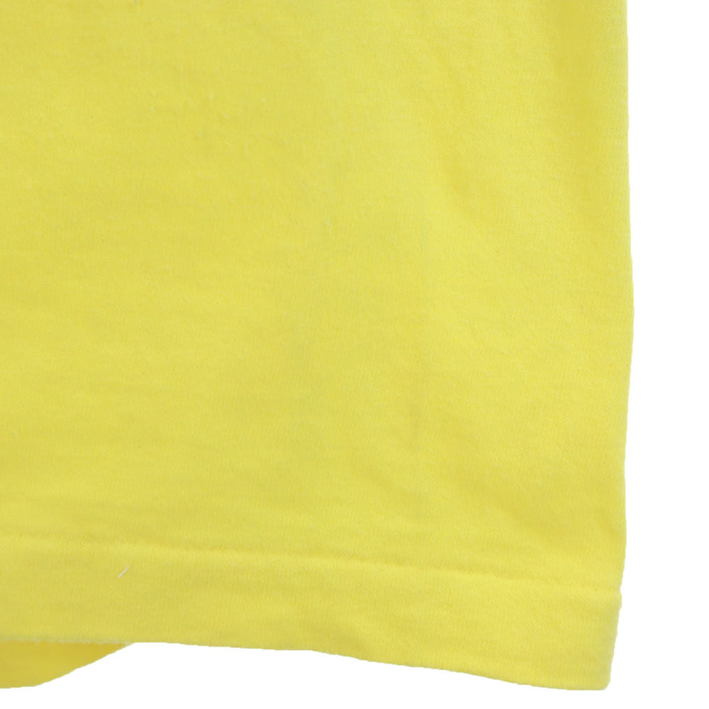 Hanes ヘインズ 90s USA製 オールド プリント 半袖 Tシャツ XL イエロー系 メンズ