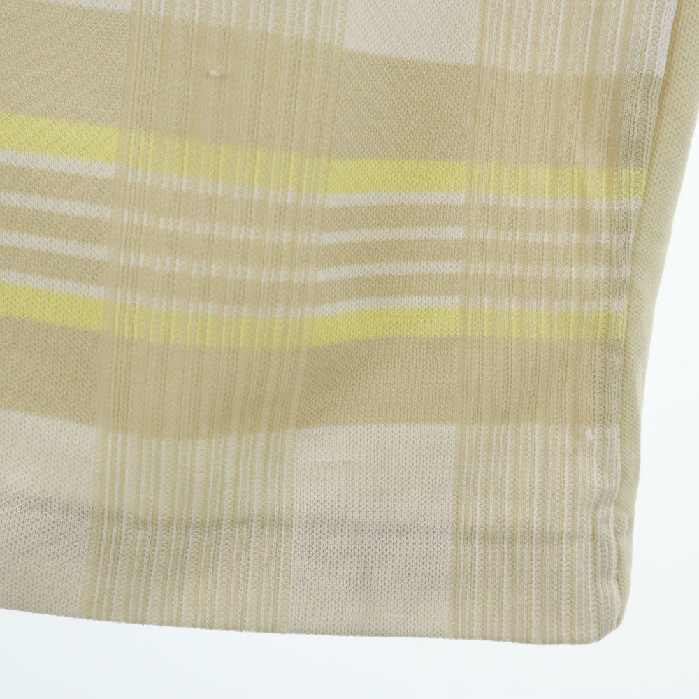 シアーズ 70s ヴィンテージ チェック柄 半袖 ポロシャツ XL ベージュ系 Sears メンズ